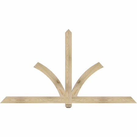 Ekena Millwork Redmond Rough Sawn Timber Gable Bracket, Douglas Fir, 84"W x 45"H x 2"D x 4"F, 13/12 Pitch GBW084X45X0204RED00RDF